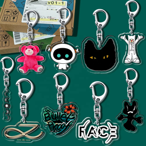 KPOP Idol Bangtan Boys JUNGKOOK V JIMIN JIN SUGA RM Solo Album Cover GOLDEN FACES INGIDO Plastic Keyring Acrylic Keychain