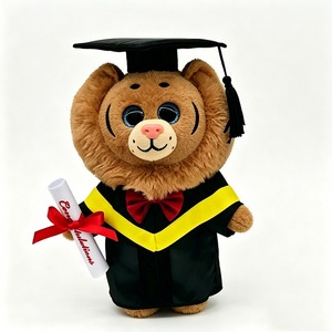 Peluche de Tigre de Graduación con Gorro y Diploma, 11CM-30CM, Animal de Peluche Suave para Niños Unisex - Product Image 5