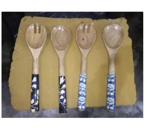 Utensilios para Ensaladas Ecológicos, Aptos para Lavavajillas, Hechos en India, Artículo Único para el Hogar y la Cocina - Product Image 1