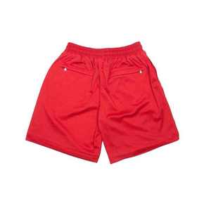 Shorts de sport, de basketball et de streetwear personnalisés à double couche, avec impression par transfert thermique, respirants, à taille élastique, en toile et polyester, avec une entrejambe de 5 pouces - Product Image 2