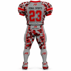 Uniforme de Fútbol Americano Personalizado de Alta Calidad, Spandex/Poliéster, Color Sólido, Transpirable, Tallas Grandes, Secado Rápido, Colores Personalizables - Product Image 2