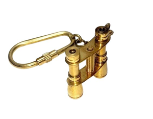 Mini-jumelles vintage en laiton, porte-clés, cadeau de voyage nautique, accessoire de collection - Product Image 2