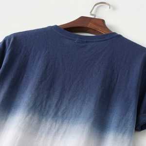 Camiseta Oversize Degradada para Hombre, Estilo Urbano, Algodón Premium, Casual, Verano, Corte Holgado, Cuello Redondo, para un Estilo Diario - Product Image 6