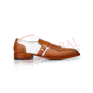 Chaussures décontractées en cuir pour hommes, fabriquées à la main, design tendance, 2 couleurs, fabrication artisanale - Product Image 3