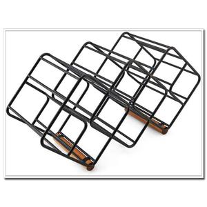 Centre de table décoratif en fer rayé pour bouteilles de vin, finition bronze antique, support double pour bouteilles de vin, capacité 3L, idéal pour les fêtes - Product Image 2