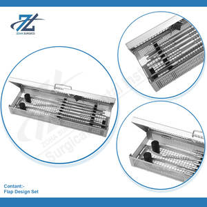 Kit d'instruments chirurgicaux dentaires en acier inoxydable à conception manuelle à clapet pour procédures d'implantation Pakistan - Product Image 4