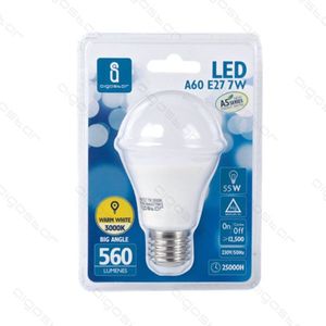 Lampadina LED A60 E27 7W 3000K Bianco Caldo 560 Lumen per Retrofit e Aggiornamento - Product Image 1