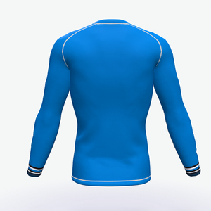 Camiseta Deportiva de Compresión de Manga Larga para Hombre, Precio Económico al por Mayor, Azul y Negro, Secado Rápido, para Entrenamiento de MMA - Product Image 2