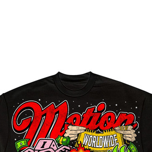 Worldwide OEM ODM Men's <b>Black</b> Oversized T-Shirt Short Sleeve Streetwear Printed Design O-Neck Jersey Fabric - Product Image 4