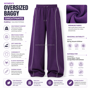 Pantalones Deportivos Extra Grandes para Mujer, de Felpa Gruesa, Algodón French Terry, 480 GSM, Personalizables, Estilo Athleisure, Cómodos y Modernos - Product Image 6