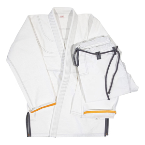 Kimono de Jiu-Jitsu OEM léger, uniforme de grappling 100 % coton avec coutures renforcées, tenue d'entraînement d'arts martiaux, standard IBJJF - Product Image 1