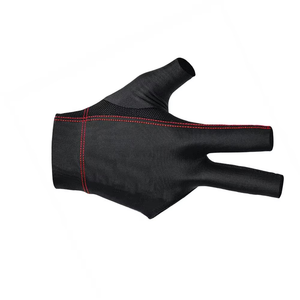 Geo Brothers Breathable Lightweight Spandex Low Price 2 Finger Billiard <b>Gloves</b> Hook Loop Closure Snooker <b>Pool</b> Sports High - Product Image 2