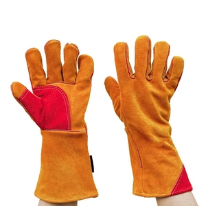 ถุงมือหนังวัวสีเหลืองสำหรับเล่นฮอกกี้ ถุงมือเชื่อมป้องกันส่วนบุคคล ทนต่อการเสียดสี ถุงมือดับเพลิงสำหรับงานก่อสร้าง - Product Image 6