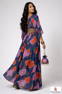 Premium Stylish Women <b>Kaftan</b> Dress Printed Beach Wear Elegant Loose Fit Soft Fabric <b>Summer</b> Cover Up Island Bulk Export Supply - Product Image 2