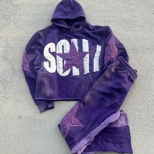 Econex 2025กีฬาแพทช์ปักลายด้วยกรดซักได้กำหนดเองเสื้อกันหนาววิ่งแบบครอปมีฮู้ดสำหรับฤดูหนาวเปลวไฟ - Product Image 2