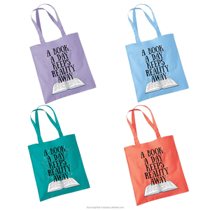 Sac fourre-tout en toile de coton biologique recyclé imprimé OEM & ODM avec poignée en corde extra grande taille pour les achats de voyage à la plage - Product Image 6