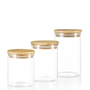 Wholesale BPA Free Borosilicate Glass Food Storage <b>Jar</b> with Airtight Lid for Tea Coffee Sugar - Product Image 2