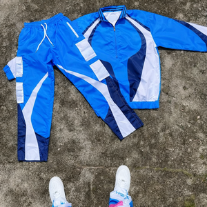 Ensemble Survêtement Homme 2026 en Nylon avec Logo Personnalisé, Deux Pièces Coupe-Vent, Pantalon de Survêtement en Polyester pour l'Automne - Product Image 2