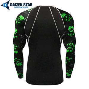 Men's Compression Rash Guard Shirt | Full Sleeve UPF50+ Breathable Quick Dry Eco-Friendly for BJJ Grappling Fight Training - Product Image 2