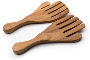 Indian Wooden Salad Server Set Eco-Friendly <b>Microwave</b> Safe <b>Mirror</b> Polish Finish Dishwasher Safe Home & Kitchen Accessories - Product Image 4