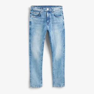 Jeans en denim vintage pour hommes, motif uni, printemps-hiver, confortables, décontractés, tissu en coton et élasthanne lourd et durable, pour tous les jours - Product Image 3