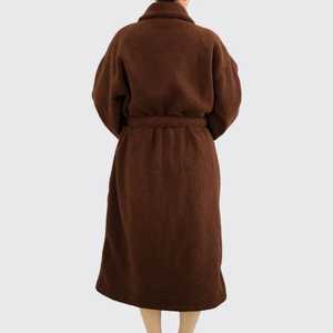 Autumn/Winter Warm Luxury Long Sleeve Coral Velvet Thick 100% Cotton Couple Bath Bathrobes <b>Towels</b> for <b>Men</b> Women Machine-Washable - Product Image 2