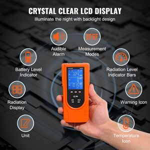 เครื่องวัด EMF แบบพกพา 3 in 1 ชาร์จซ้ำได้ 5Hz 3.5GHz หน้าจอ LCD ดิจิตอล เครื่องตรวจจับรังสีสนามแม่เหล็กไฟฟ้า EF MF Tester - Product Image 5