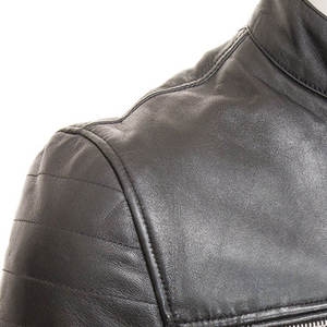 Chaqueta de Cuero Vacuno Genuino Personalizable para Hombre, Color Sólido, Estilo Urbano, con Mangas Largas, Chaqueta de Invierno - Product Image 6