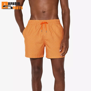 กางเกงว่ายน้ำชายแบบไม่มีสายรัด 1 ชิ้น สีพื้น 18 สี พร้อมโลโก้แบบกำหนดเอง ความยาวขาใน 5 นิ้ว สำหรับฤดูร้อนและชายหาด - Product Image 2