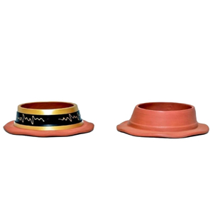 Maceta Artesanal de Arcilla Roja Natural, Ecológica, para Uso en Exteriores, Diseño Art Deco, para Decoración del Hogar en Diwali - Product Image 1