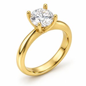 แหวนเพชรเม็ดเดี่ยวทรงกลม 1.67 กะรัต แบบสี่ขา คลาสสิก ทองคำขาว 14K เพชรเพาะเลี้ยงในห้องปฏิบัติการ แหวนหมั้น งานสั่งทำพิเศษ OEM - Product Image 1