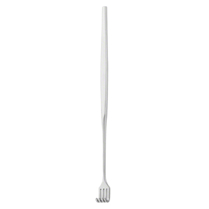 Écarteur chirurgical à crochet cutané à mâchoires émoussées à 4 branches de 165 mm (6,12 pouces), profondeur 7 mm, largeur 9,60 mm, instrument de rétraction tissulaire - Product Image 2
