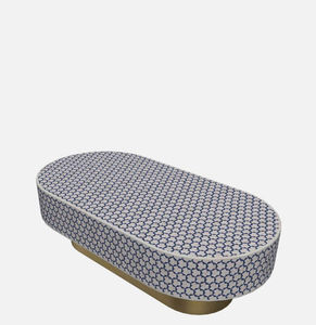 Table basse ovale de style unique, dernière arrivée, pour la maison, le salon, les villas, usage décoratif. - Product Image 1