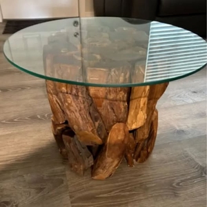 Mesa de Centro de Madera de Acacia Chandni Crafts, Estilo Moderno de Mediados de Siglo, Ecológica, Ligera, Rústica, con Tapa de Madera, Muebles para el Hogar - Product Image 2