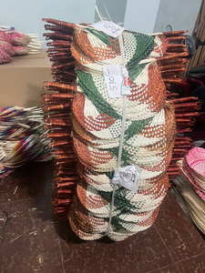 BEST-SELLER Éventail à main en fibre de palme écologique, pur produit végétal, idéal pour la suspension murale et le refroidissement de l'air, vente directe usine - Product Image 2