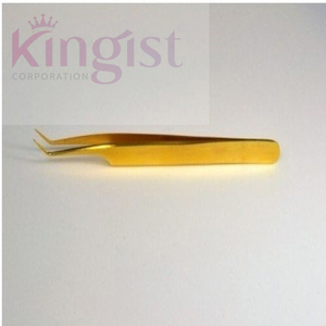 Custom Logo Plasma Gold Rainbow Color Pointed Stainless Steel Anti-Static Professional Beauty <b>Tools</b> Eyelash Tweezers Set - Product Image 3