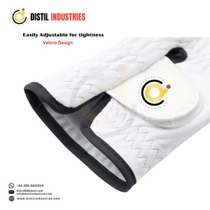 Gants de golf en cuir Cabretta pour hommes, personnalisés OEM, avec fermeture auto-agrippante, haute performance, résistants à la transpiration, pour les sports de plein air - Product Image 4