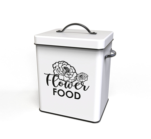 Sticky Buns Storage Canister Rectangle White Metal White with Black Trim Lid Airtight Lid Kitchen Freshness Preservation Vintage - Product Image 5