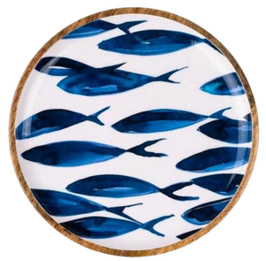 Bandeja de Madera Esmaltada Hecha a Mano – Bandeja Rústica Estilo Granja con Encanto Vintage para Cenas y Eventos - Product Image 1