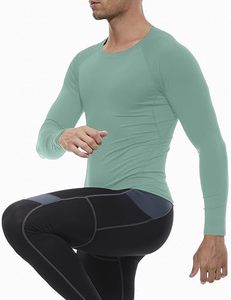 Men's Slim Fit Compression Long <b>Sleeve</b> Performance Shirt Premium Quick Dry Eco-Friendly Spandex/Polyester <b>Base</b> <b>Layer</b> Athletic - Product Image 3