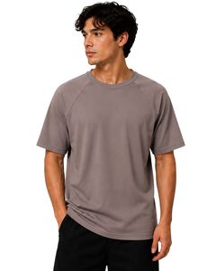 เสื้อยืดแขนสั้นคอกลมสีเทาสำหรับผู้ชาย ทรงโอเวอร์ไซส์ สไตล์ลำลอง สตรีทแวร์  รับสกรีนโลโก้ ผ้าพรีเมียมเนื้อนุ่ม ใส่สบายสำหรับฤดูร้อน - Product Image 1