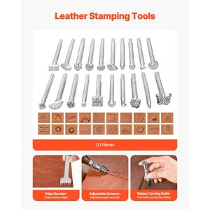 Portable 92 PCS <b>Leather</b> Working <b>Tools</b> Kit with Storage Bag Includes Engraving Punching Sewing Stamping <b>Tools</b> for Craft San - Product Image 3