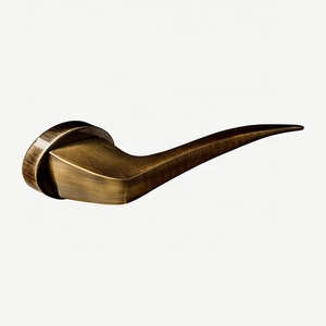 <b>Antique</b> <b>Brass</b> Lever <b>Door</b> Handle Durable Furniture Hardware Passege Privacy Lock Modern Design Matte Finished Home Office Hotel - Product Image 6