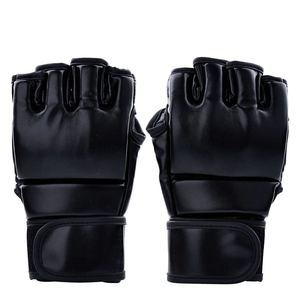 Gants d'entraînement MMA en cuir de qualité supérieure, fermeture auto-agrippante, antidérapants, légers, respirants, avec support de poignet, unisexe - Product Image 2