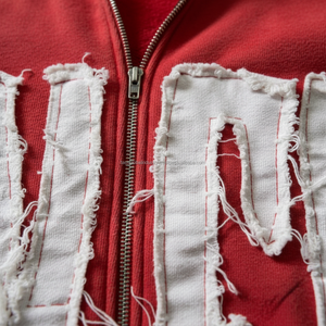 Unisex Full <b>Zip</b> Streetwear Hoodie Oversized Distressed Embroidery Waterproof Custom OEM Wholesale - Product Image 4