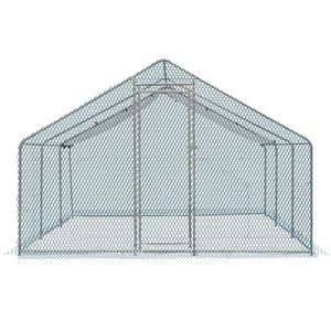 Grand enclos métallique 20 x 10 pieds pour poulets, volailles, lapins, chats, chiens, avec couverture imperméable pour poulailler et abri de ferme - Product Image 1
