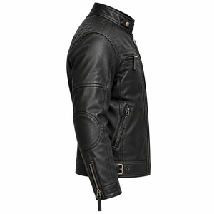 Veste en cuir véritable pour homme, nouvelle mode hiver, best-seller, service OEM, vente en gros, grande taille, respirante, écologique - Product Image 3