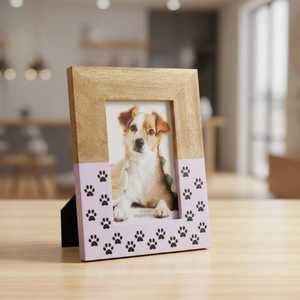 Cadre photo de luxe exclusif en résine avec incrustation d'os, support photo mosaïque fait main de qualité supérieure avec taille personnalisée pour décoration moderne et souvenirs - Product Image 1