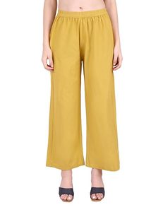 ชุดเซ็ตสีเหลือง SAZU สำหรับผู้หญิง ประกอบด้วยเสื้อคอจีนและกางเกงขายาวทรงปาลาซโซ ผลิตจากผ้าคอตตอนผสม ดีไซน์หรูหรา - Product Image 3