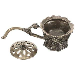 Quemador de incienso árabe de metal, soporte tradicional para fragancias del hogar, para chips de oud, resina de carbón, artículo de regalo decorativo elegante - Product Image 3